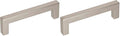 Amerock | Cabinet Pull | Polished Nickel | 3-3/4 inch (96 mm) Center to Center | Monument | 2 Pack | Drawer Pull | Drawer Handle | Cabinet Hardware