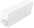 Akro-Mils 30110 Heavy Duty Plastic Shelf Bins, 12"x 3"x 4", Clear, 24-Pack