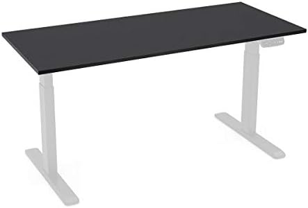 Monoprice Table Top 6 Feet Wide - Black Custom Sized for Sit-Stand Height Adjustable Riser Desk - Workstream Collection