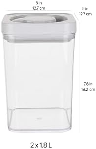Amazon Basics Airtight Food Storage Containers, BPA Free, Dishwasher Safe, with Twist/Turn Lids, for Kitchen Pantry Organization, 10-Piece Square Set, Clear Plastic