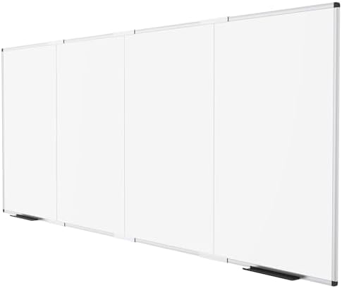VIZ-PRO Large Magnetic Dry Erase Whiteboard, 120 x 48 Inches, Foldable