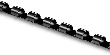 Staples® 1/4" Plastic Binding Spine Comb, 20 Sheet Capacity, Black, 100/Pack (5232003/5232304)