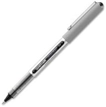 uni-ball(R) Vision(TM) Rollerball Pens, 0.7 mm, Fine Point, Gray Barrel, Black Ink, Pack Of 12, 60126