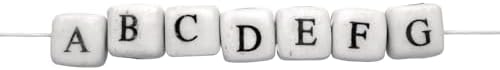 Colorations Jumbo Alphabet Beads, 260 Pieces, 10 of Each Letter | Ages 5+, Kindergarten+, A to Z Letter Beads, 1/2" Size, Kids Craft Projects, Jewelry Making, Hair Accessories, Key Chains
