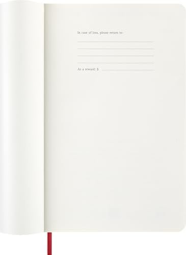 Moleskine 2027 12-Month Weekly Planner, Large, Scarlet Red, Softcover