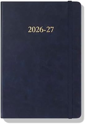 Wykeham's Executive 2026-27 Daily Journal Planner – Customization Available – Mid-Year Academic Diary – July 2026 to June 2027 (Royal Blue, 8.5"×5.5")