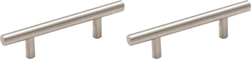 Amerock | Cabinet Pull | Stainless Steel | 3 inch (76 mm) Center to Center | Bar Pulls | 2 Pack | Drawer Pull | Drawer Handle | Cabinet Hardware
