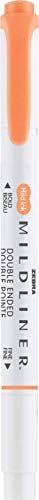Zebra Pen MILDLINER No Bleed Highlighter, Apricot Color, Dual Tip, 12-Pack