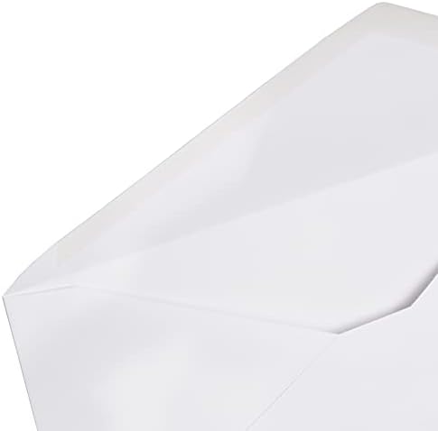 Amazon Basics #10 Business Letter Envelopes with Gummed Seal, No Tint, White, 500-Pack