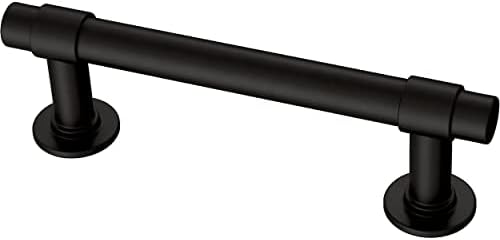 Franklin Brass Francisco (5-Pack) Cabinet Handles 3" Hole Center Pulls | Matte Black Hardware Kitchen Door, Drawers, Dressers, Furniture P29520Z-FB-B1