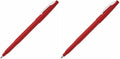 Pentel R100B Rolling Writer Stick Roller Ball Pen, .8mm, Red Barrel/Ink, Dozen (Pack of 2)