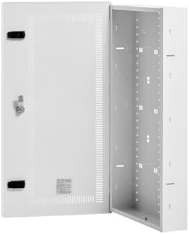 VEVOR Media Enclosure, 28-Inch, Structured Media Center with Vented Hinged Door, Cable Management Box, Structured Wiring Multi-Media Cabinet, Recessed Electrical Media Box, for Network Distribution