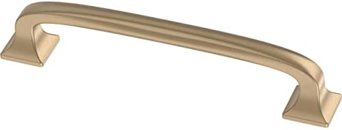 Franklin Brass (5-Pack) – Champagne Bronze Cabinet Handles, 4 Inch Hole Center, Pulls for Drawers, Kitchen Cabinet Door, Dressers | Lombard