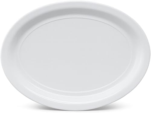 Carlisle FoodService Products Displayware Plastic Catering Platter 21" x 15" White