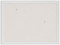 U Brands Bulletin Board, 18 x 24 Inch Linen Fabric Pin Board, Farmhouse White Wood Style Frame, Wall Message Center & Vision Board for Farmhouse Decor, Home Office, Classroom, Includes Push Pins
