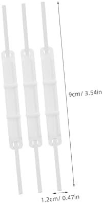 50pcs White Plastic 2 Hole Loose Leaf Binding Clips for Documents