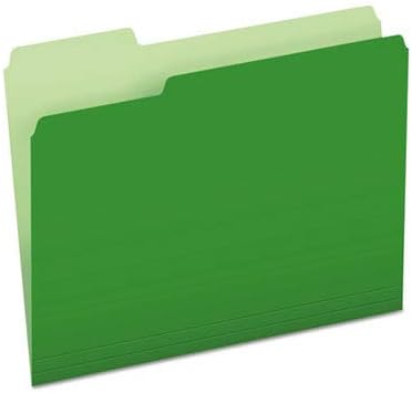 Pendaflex Colored File Folders, 100 Pack, Letter Size (8.5" x 11"), Durable Green Folders, 3 Tabs for Easy Labeling, Colorful School, Office & Home Document Organization