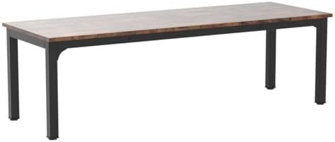 Tribesigns 78.7 Inches Extra Long Computer Desk 2 Person Desk, Double Long Desk, Workstaion for Home Office, Brown+Black
