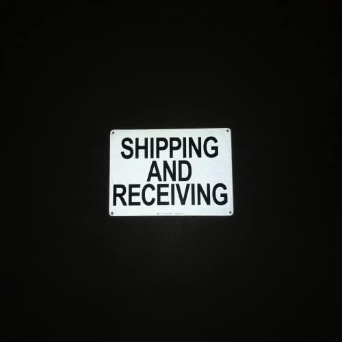 TRADESAFE Shipping and Receiving Sign - Business Sign, Office Sign, Quick Install Aluminum Safety Sign, Light Reflective, UV-Resistant, Waterproof, 14” X 10” Shipping Receiving Signs for Business