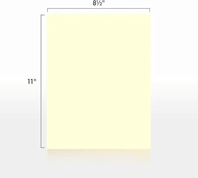 Colored Copy Paper, 20 LB (75 GSM) 8.5 X 11, 500 Sheets (Ivory)