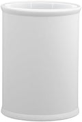 Kraftware Rainbow Oval Wastebasket with Plastic Liner, Adding Color and Fun to The Bathroom and All Other Rooms in The Home or Entertainment Space, 13 Quart Capacity, 2 Piece Set, White