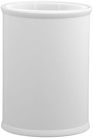 Kraftware Rainbow Oval Wastebasket with Plastic Liner, Adding Color and Fun to The Bathroom and All Other Rooms in The Home or Entertainment Space, 13 Quart Capacity, 2 Piece Set, White