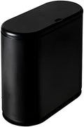 Sooyee 10 Liter Rectangular Plastic Trash Can, Black