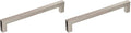Amerock | Cabinet Pull | Polished Nickel | 6-5/16 inch (160 mm) Center to Center | Monument | 2 Pack | Drawer Pull | Drawer Handle | Cabinet Hardware