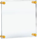 Azar Displays 105510-GLD Acrylic Floating Double Panel Wall Frame,11" x 14" Graphic Size, Overall Frame Size: 15" x 18", Gold