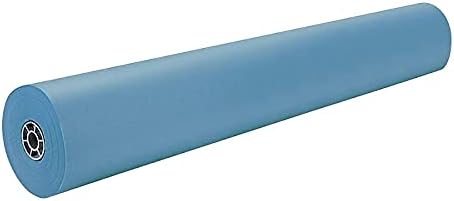 Pacon Rainbow Lightweight Duo-Finish Kraft Paper Roll, 3-Feet by 1000-Feet Brite Blue (63170)