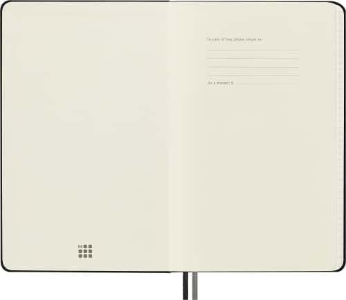Moleskine Classic Expanded Notebook, Hard Cover, Large (5" x 8.25") Squared/Grid, Black, 400 Pages