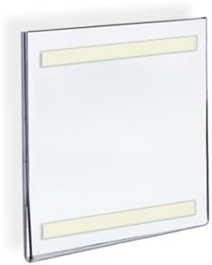Azar Displays 122027 Self Adhesive Clear Acrylic Wall Sign Holder Frame 5" W x 7" H Portrait/Vertical, 10-Pack