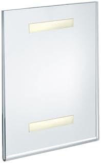 Azar Displays 122021-3PK Adhesive Clear Acrylic Wall Sign Holder, Vertical 8.5” x 11” Frame for Office Posters, Flyers, Nameplates & Door Signs – Peel & Stick Wall-Mount Display, 3-Pack
