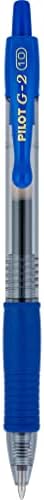 PILOT G2 Premium Gel Roller Pens, Blue Ink Pens Bold Point, Pack of 12