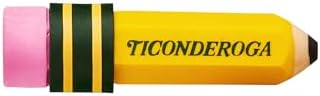 Ticonderoga Pencil Shaped Erasers, Yellow, 3 Count