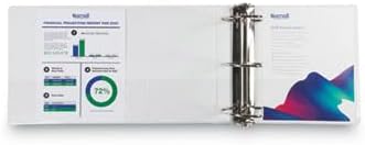 Samsill 16427 Titan Extra Large 6 Inch 3 Ring View Binder - Non-Stick Customizable Clear View Cover - Locking D-Ring - Holds Over 1250 Sheets - White