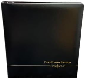 Black 1" Estate Planning Portfolio, Binder, 18 Position tabs and fillable Personal Data Sheets (Black, 1)