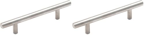 Amerock | Cabinet Pull | Stainless Steel | 3-3/4 inch (96 mm) Center to Center | Bar Pulls | 2 Pack | Drawer Pull | Drawer Handle | Cabinet Hardware