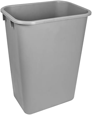 Storex Large/Tall Waste Basket, Gray, 15.5 x 11 x 20.75 Inches, 4-Pack (00701C04C)