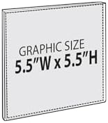 Azar Displays Acrylic Sign Holders with Adhesive Tape, 5 1/2in x 5 1/2in, Clear, Pack of 10