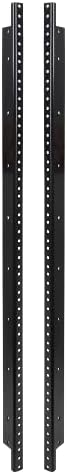 Sound Town 2-Pack 18U Steel Rack Rails, with Black Powder Coated Finish and Screws (ST-RR-18U)
