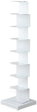 Invisible Floating Bookshelf With Metal Spine Wall Mounted Storage For Books And Decor, Space-Saving Display Unit For Home And Office Use(White,X-Large)
