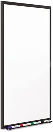 Quartet Dry Erase White Board 48"W x 36"H Non-Magnetic Whiteboard, Total Erase, Black Aluminum Frame (S535B)