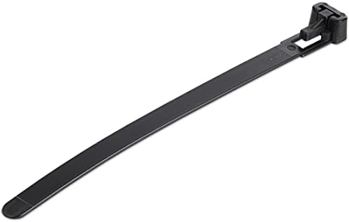StarTech 5"(12cm) Reusable Cable Ties, 100 Pack, Black, TAA (CBMZTRB5BK)
