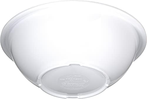 Carlisle FoodService Products Kingline Reusable Plastic Bowl Chowder Bowl, Soup Bowl for Home and Restaurant, Melamine, 16 Ounces, White, (Pack of 48)