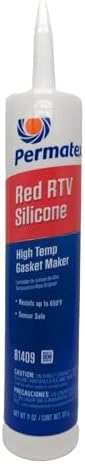 Permatex 81409 High-Temp Red RTV Silicone Gasket, 11 oz.