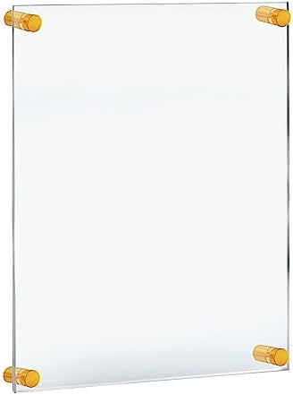 Azar Displays 105530-GLD Acrylic Floating Double Panel Wall Frame,22" x 28" Graphic Size, Overall Frame Size: 26" x 32", Gold