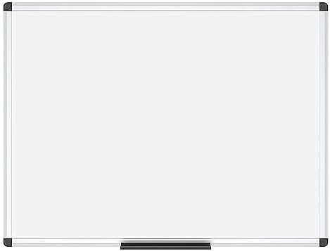 VIZ-PRO Magnetic Dry Erase Board, 24 X 18 Inches, Silver Aluminium Frame