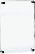 Azar Displays 105531-BLK Acrylic Floating Double Panel Wall Frame ,22" x 28" Graphic Size, Overall Frame Size: 24" x 31", Black