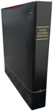 Black 1" Estate Planning Portfolio, Binder, 18 Position tabs and fillable Personal Data Sheets (Black, 1)